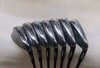 Brand New  Golf Clubs  p79.0  black golf iron Tungsten  Forged Irons  Set 4-9P  7PCS R/S Flex Graphite/Steel Shaft fast delivery